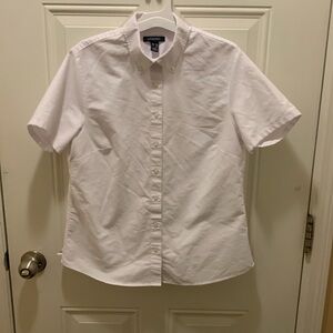 Lands’End girls uniform white button down  shirt Sz 12